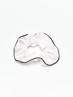 Full front view of the BEYOURA Elysian Scrunchy in the shade coconut milk