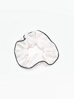 Full top view of the BEYOURA Elysian Scrunchy in the shade coconut milk