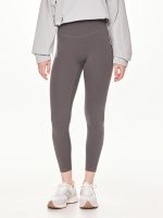 Close-up front view of the BEYOURA Estelle Bare Touch luxeFIT Leggings in grey