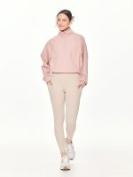 Full front view of the BEYOURA Estelle Cool Core luxeFIT Leggings in beige