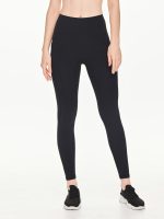 Close-up front view of the BEYOURA Estelle Cool Core luxeFIT Leggings in black