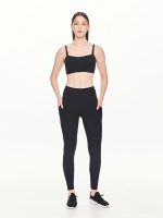 Full front view of the BEYOURA Estelle Cool Core luxeFIT Leggings in black
